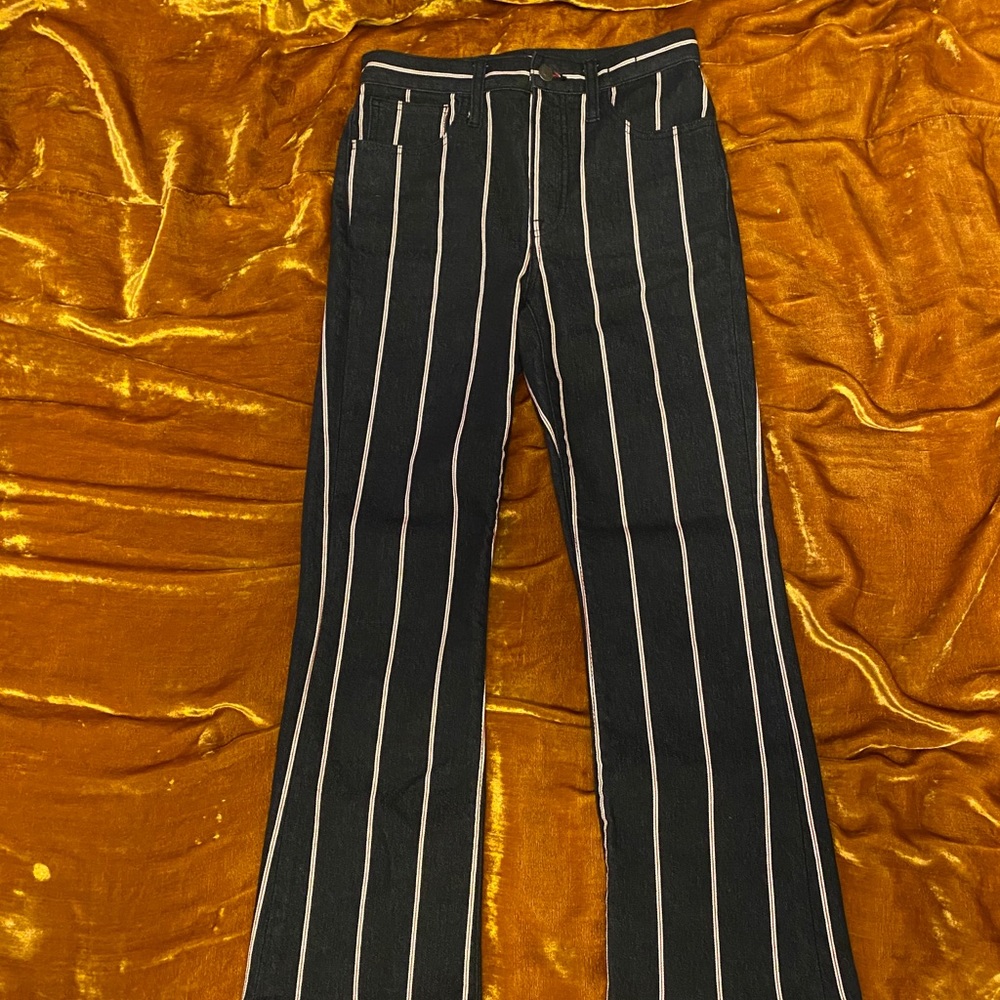 MADEWELL CALI DEMI-BOOT JEANS IN ELSIE STRIPE
